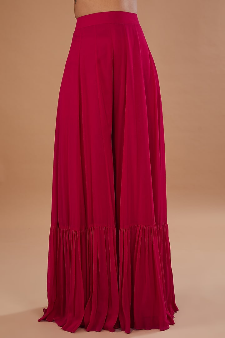 Pink Georgette Party Wear Sharara Set by Neha Mehta Couture at Pernia's Pop Up Shop