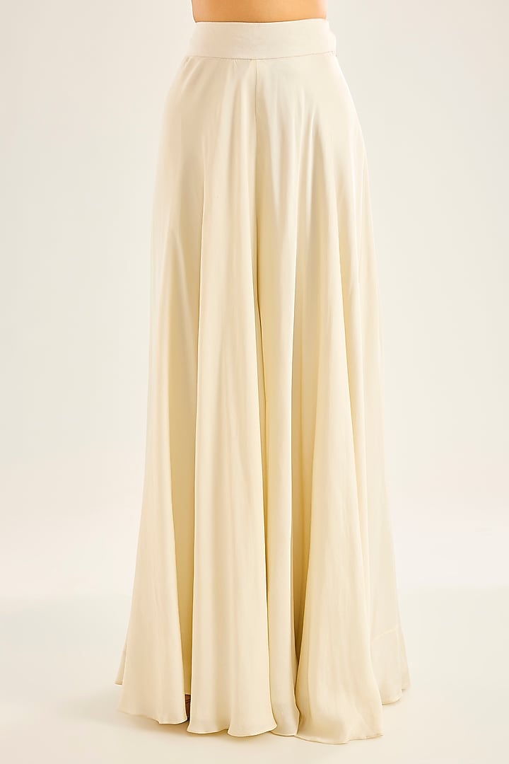 Ivory Silk Wedding Sharara Set by Neha Mehta Couture at Pernia's Pop Up Shop