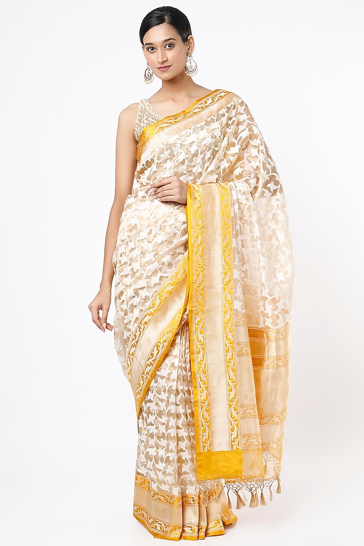 Golden Tissue Saree by NEITRI