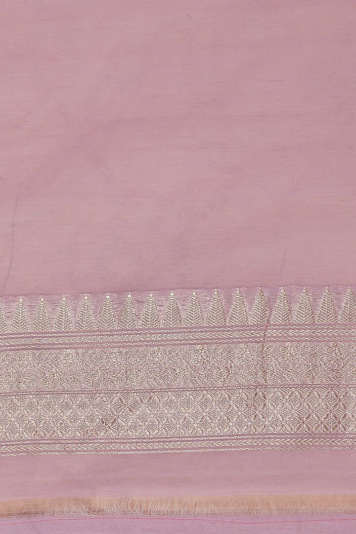 Peach Cotton Handwoven Party Wear Saree by NEITRI at Pernia's Pop Up Shop