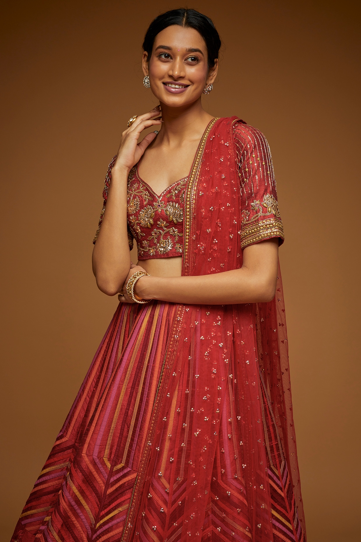 Buy Neeta Lulla Yellow Elakshi Banarasi Silk Lehenga Set Online | Aza  Fashions