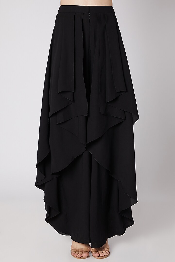 Black Embroidered Jacket & Bustier Set by Neeta Lulla at Pernia's Pop Up Shop
