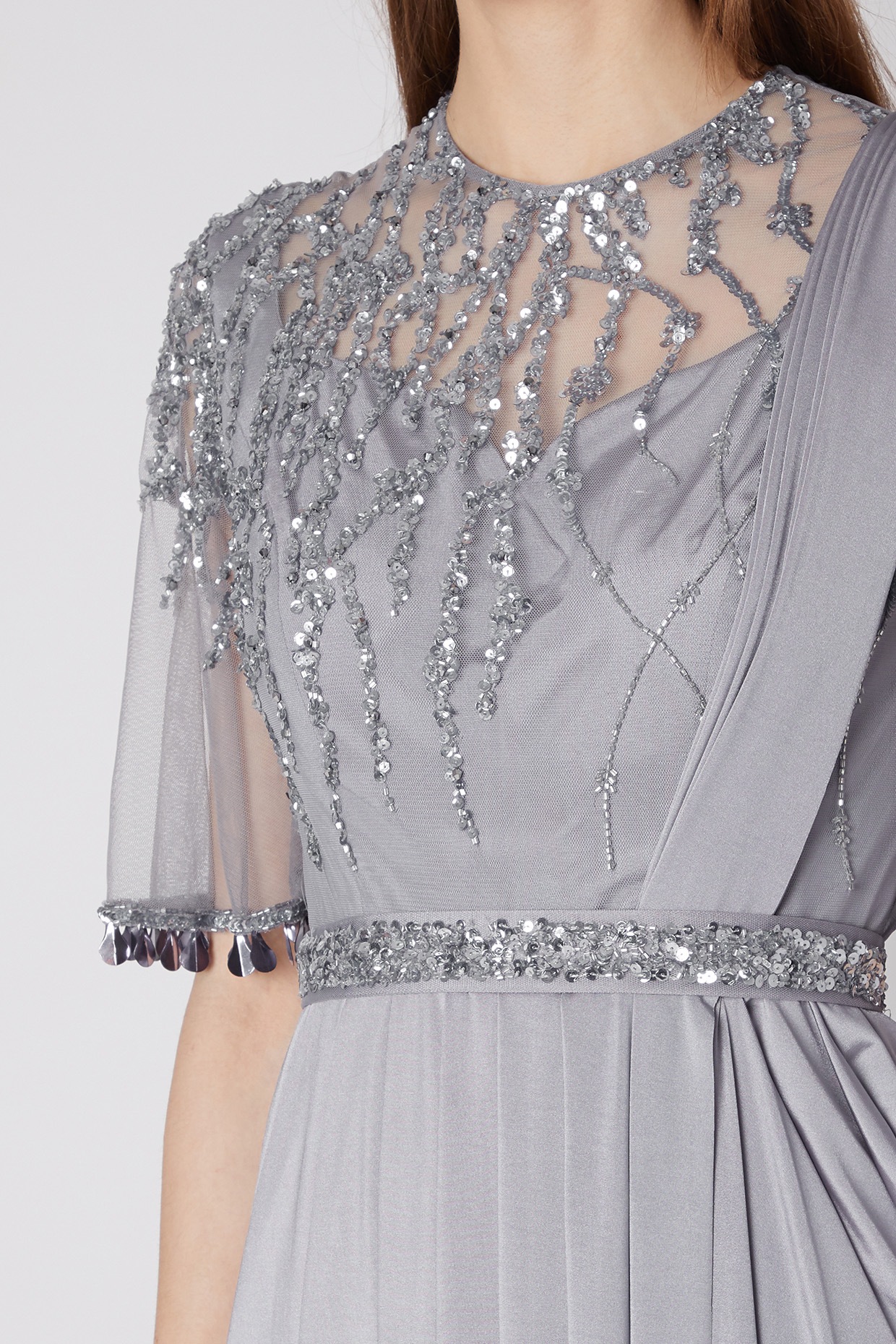 silver belt for gown