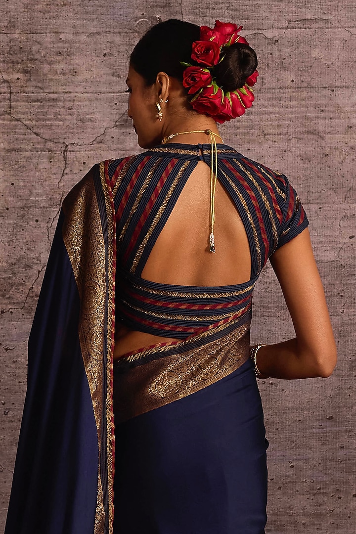 Multi-Colored Rayon Applique Embroidered Blouse by Neither Nor at Pernia's Pop Up Shop