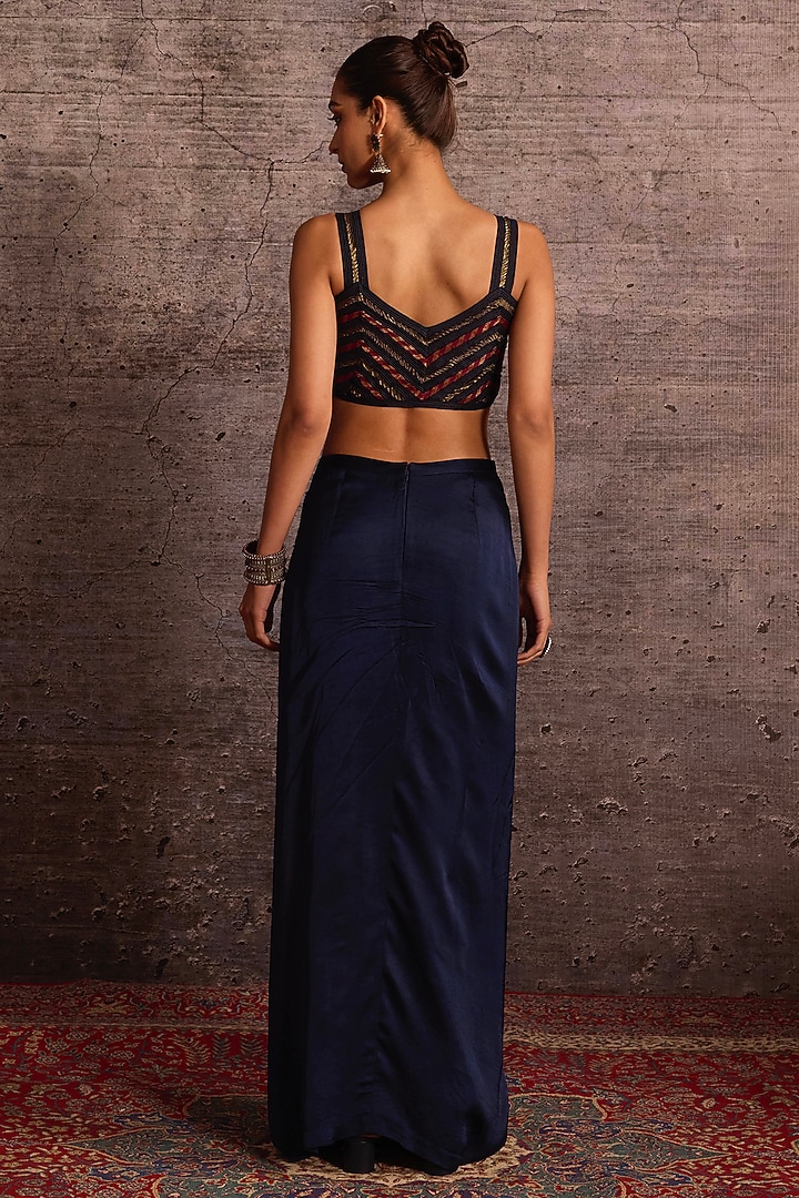 Multi-Colored Rayon Applique Embroidered Top by Neither Nor at Pernia's Pop Up Shop