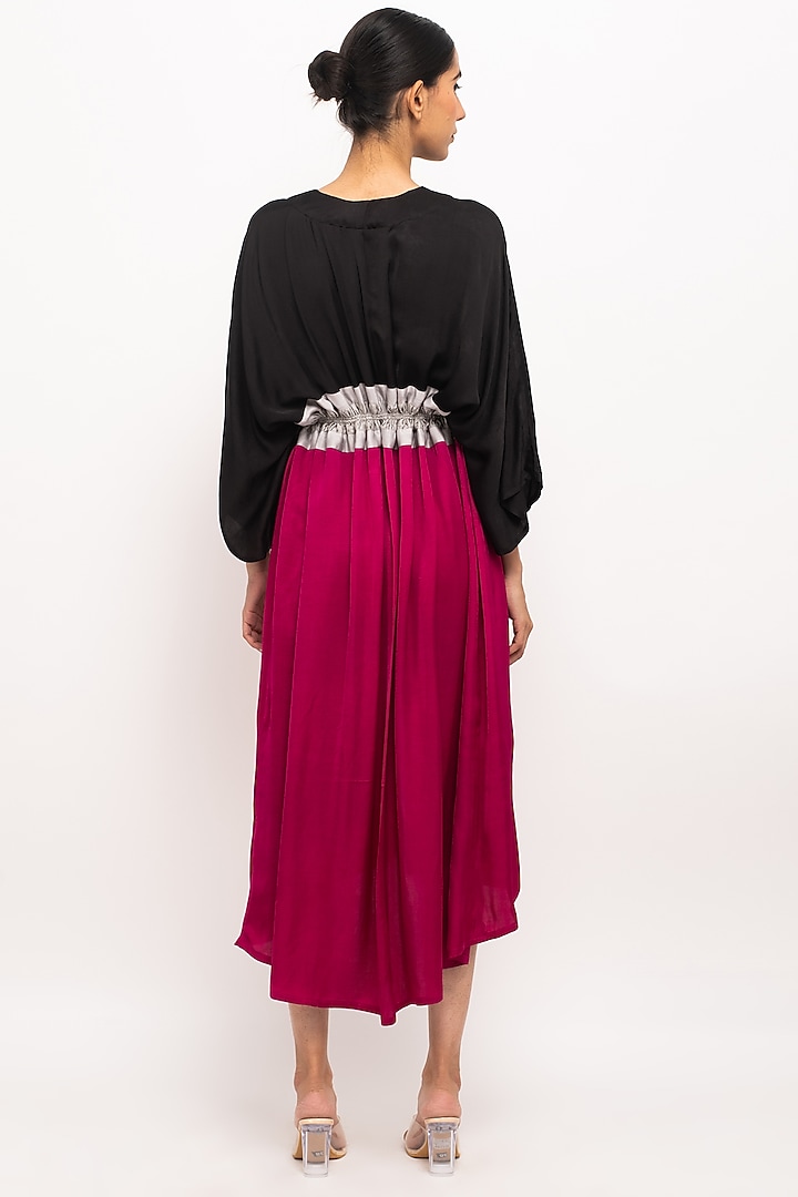 Multi-Colored Bemberg Modal Silk Cape by Neora by Nehal Chopra at Pernia's Pop Up Shop