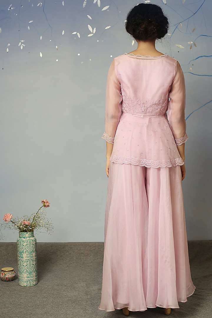 Lilac Embellished Wedding Sharara Set by Neha Poddar at Pernia's Pop Up Shop