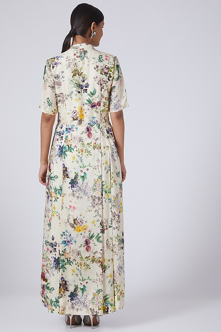 Beige Digital Printed Tunic by Neha Poddar at Pernia's Pop Up Shop