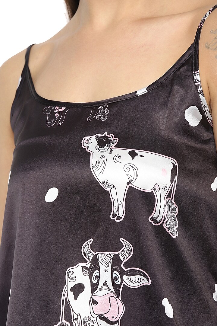 Black Digital Printed Camisole by Nochee Vida at Pernia's Pop Up Shop
