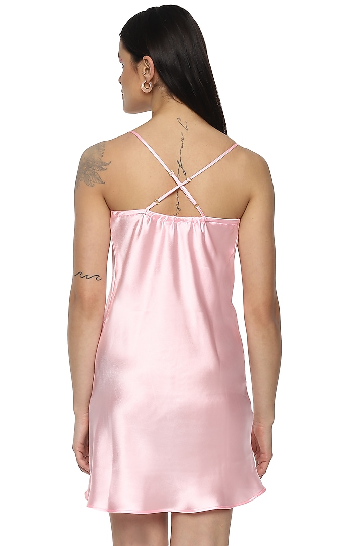 Blush Pink Satin Cowl Camisole by Nochee Vida at Pernia's Pop Up Shop