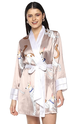 Copper Digital Printed Robe by Nochee Vida
