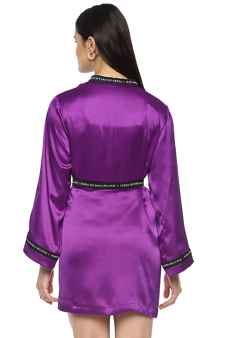 Lavender Satin Robe by Nochee Vida at Pernia's Pop Up Shop