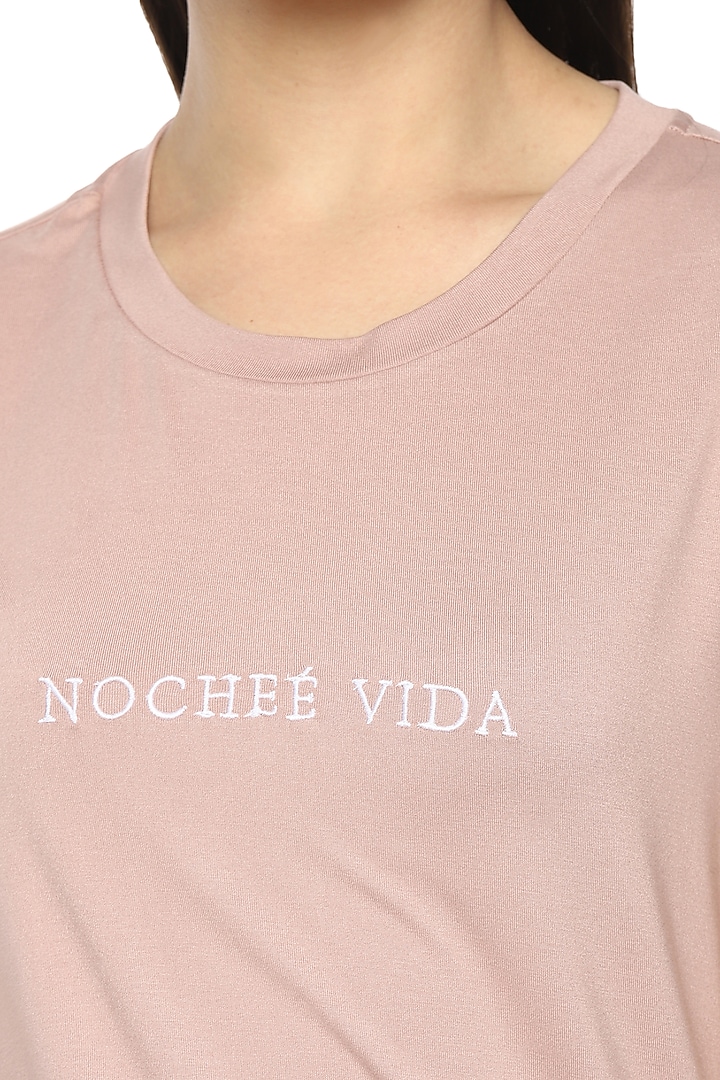Nude Night Suit In Viscose by Nochee Vida at Pernia's Pop Up Shop