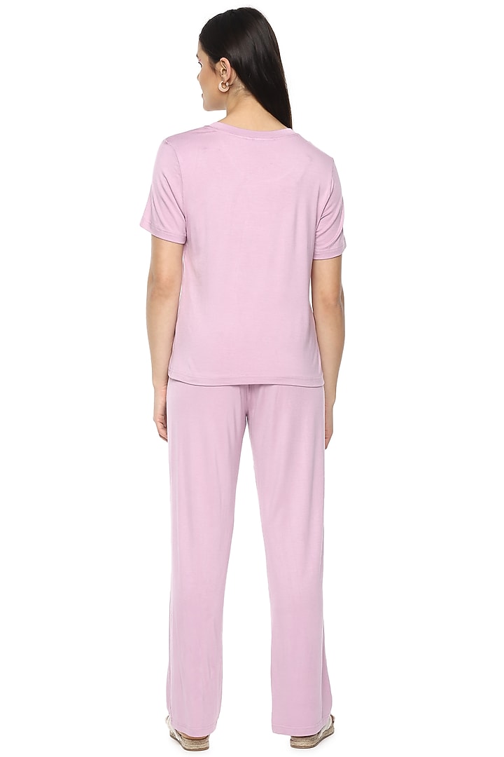 Lilac Viscose Night Suit by Nochee Vida at Pernia's Pop Up Shop