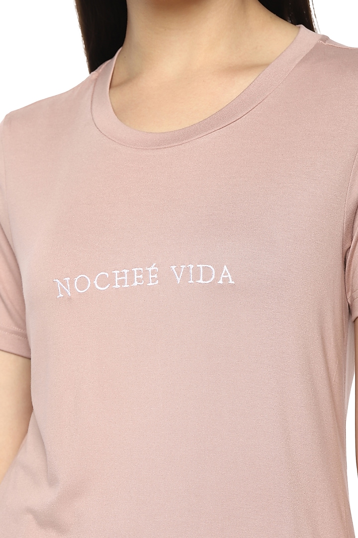Nude Viscose Essential Night Suit by Nochee Vida at Pernia's Pop Up Shop