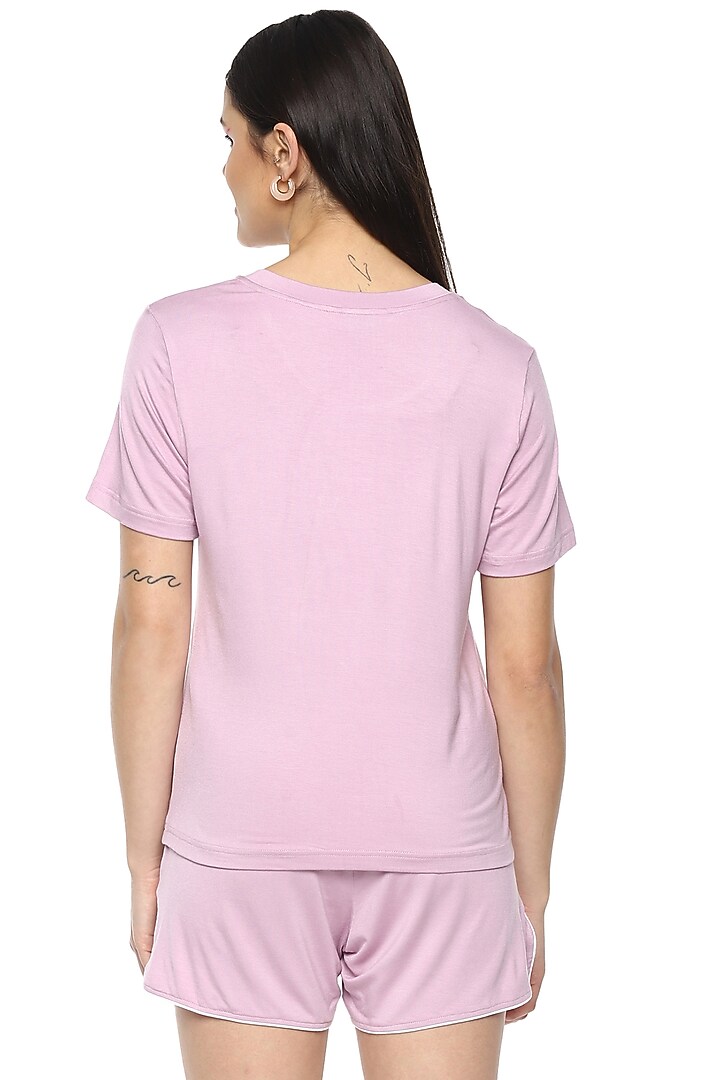 Lilac Viscose Night Suit by Nochee Vida at Pernia's Pop Up Shop