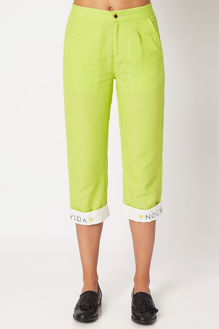 Green Shirt With Trouser Pants & Scarf by Nochee Vida at Pernia's Pop Up Shop