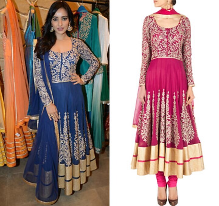 Pink dori embroidered anarkali set available only at Pernia's Pop-Up Shop.