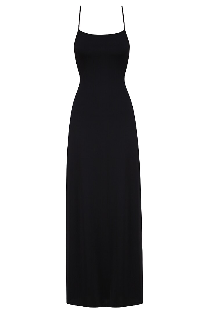 Black digital printed cold shoulder sheer gown and slip dress available only at Pernia's Pop Up Shop.