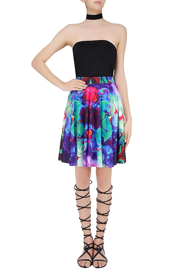 Sea green digital printed skater skirt available only at Pernia's Pop Up Shop.