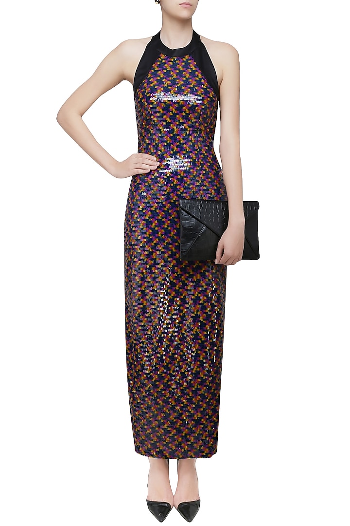 Black sequins embellished long gown available only at Pernia's Pop Up Shop.