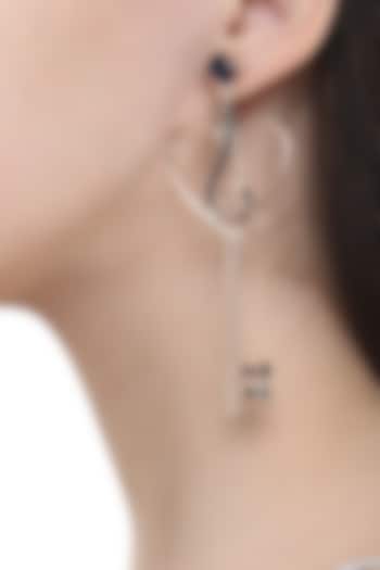 Rose Gold Finish Key and Musical Note Motif Earrings by Nepra By Neha Goel