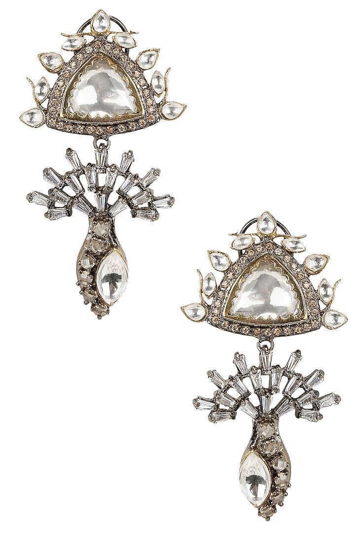 Nepra By Neha Goel presents Gold finish filigree earnings available only at Pernia's Pop Up Shop.
