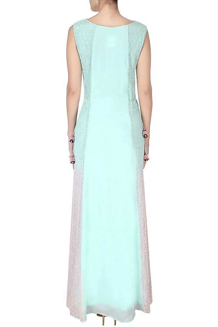 Peach fit-to-flare layered palazzo pants available only at Pernia's Pop Up Shop.