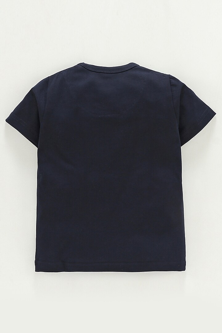 Navy Blue Cotton Printed Night Wear For Boys by Nite Flite at Pernia's Pop Up Shop