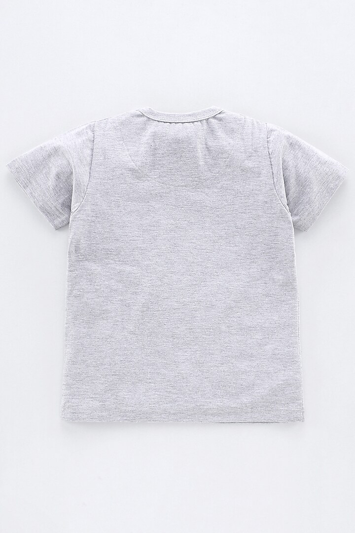 Grey Cotton Knit Printed Night Wear by Nite Flite at Pernia's Pop Up Shop