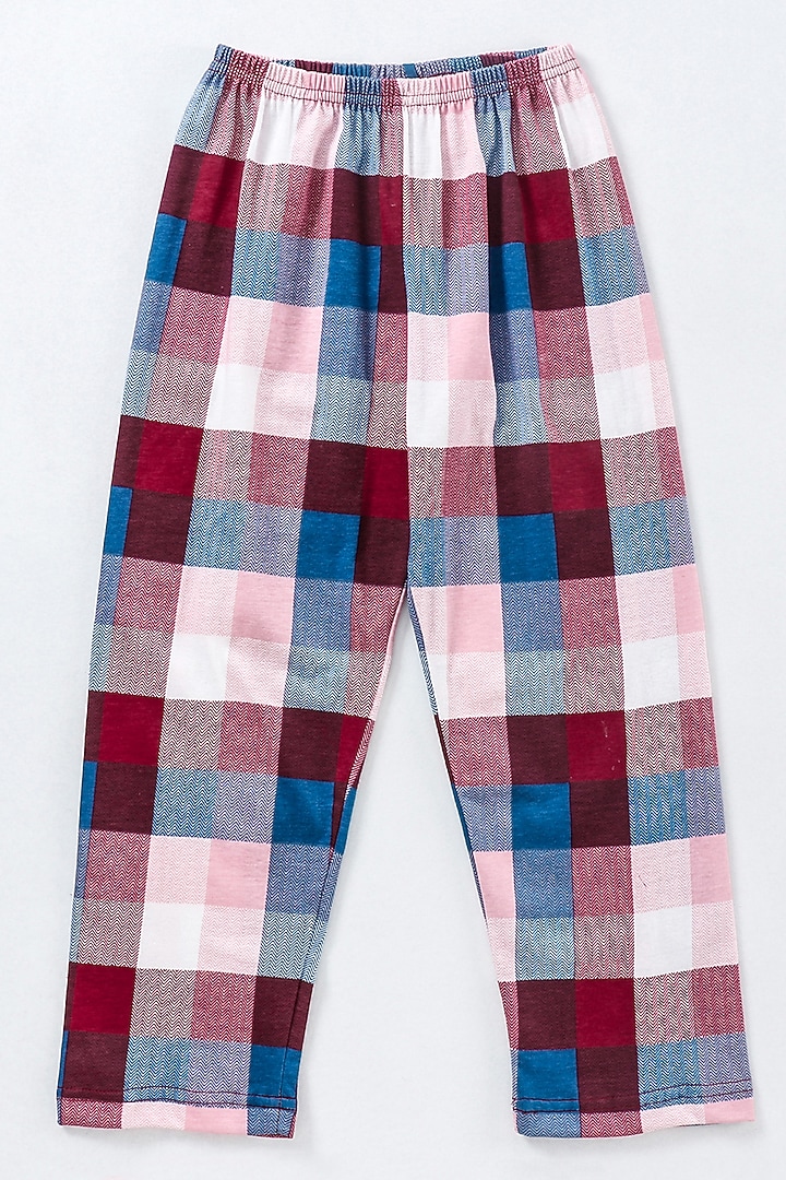 Maroon Cotton Knit Printed Night Wear by Nite Flite at Pernia's Pop Up Shop