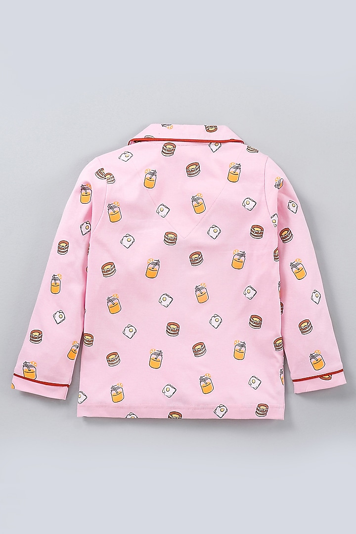 Light Pink Printed Night Wear by Nite Flite at Pernia's Pop Up Shop