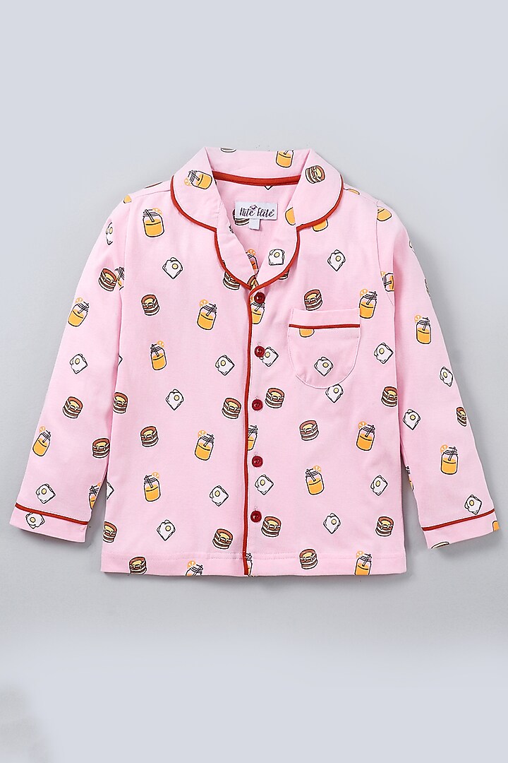 Light Pink Printed Night Wear by Nite Flite at Pernia's Pop Up Shop