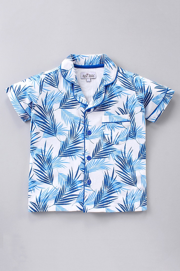 Blue Printed Night Wear by Nite Flite at Pernia's Pop Up Shop