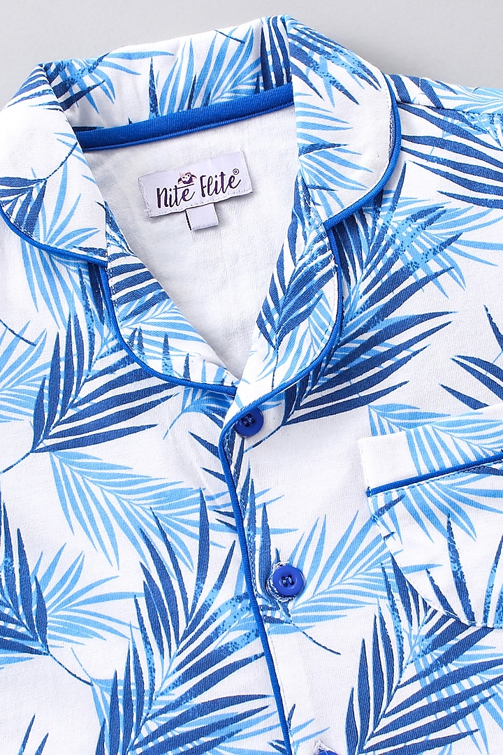 Blue Printed Night Wear by Nite Flite at Pernia's Pop Up Shop