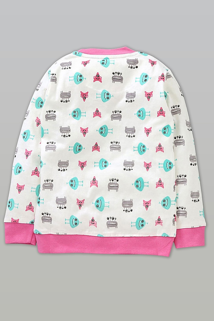 White Cotton Printed Night Wear For Girls by Nite Flite at Pernia's Pop Up Shop