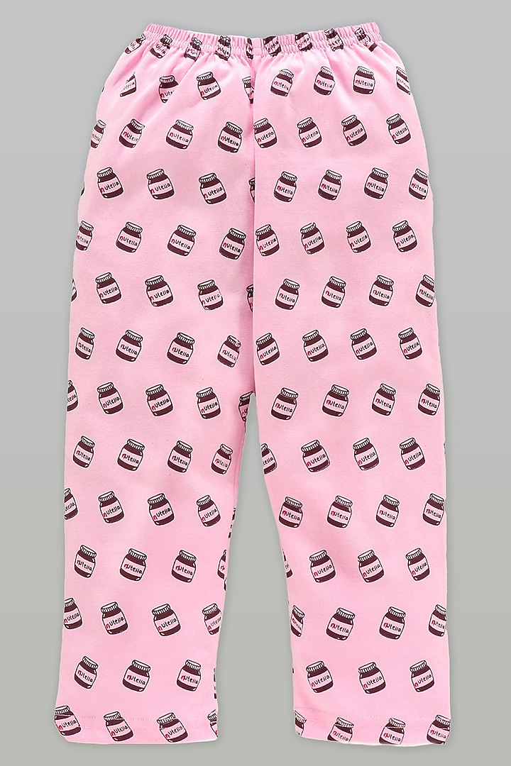 Black Cotton Printed Night Wear For Girls by Nite Flite at Pernia's Pop Up Shop