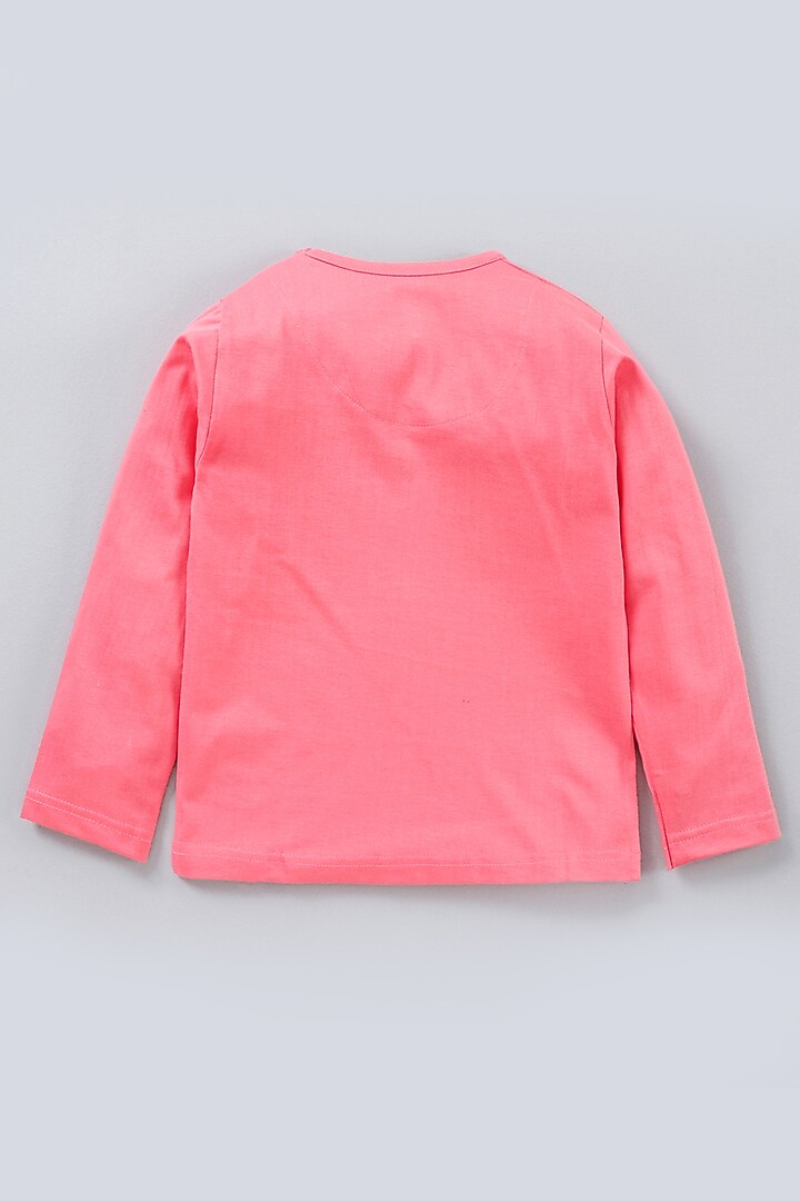 Pink Cotton Knit Printed Night Wear For Girls by Nite Flite at Pernia's Pop Up Shop