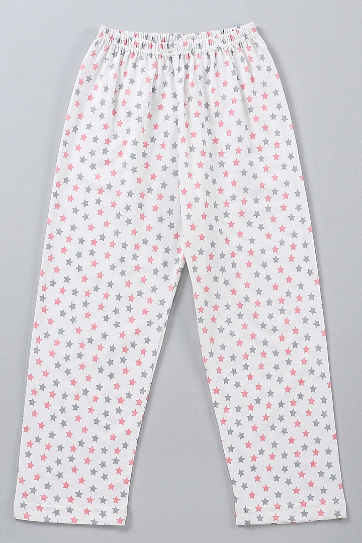 Pink Cotton Knit Printed Night Wear For Girls by Nite Flite at Pernia's Pop Up Shop