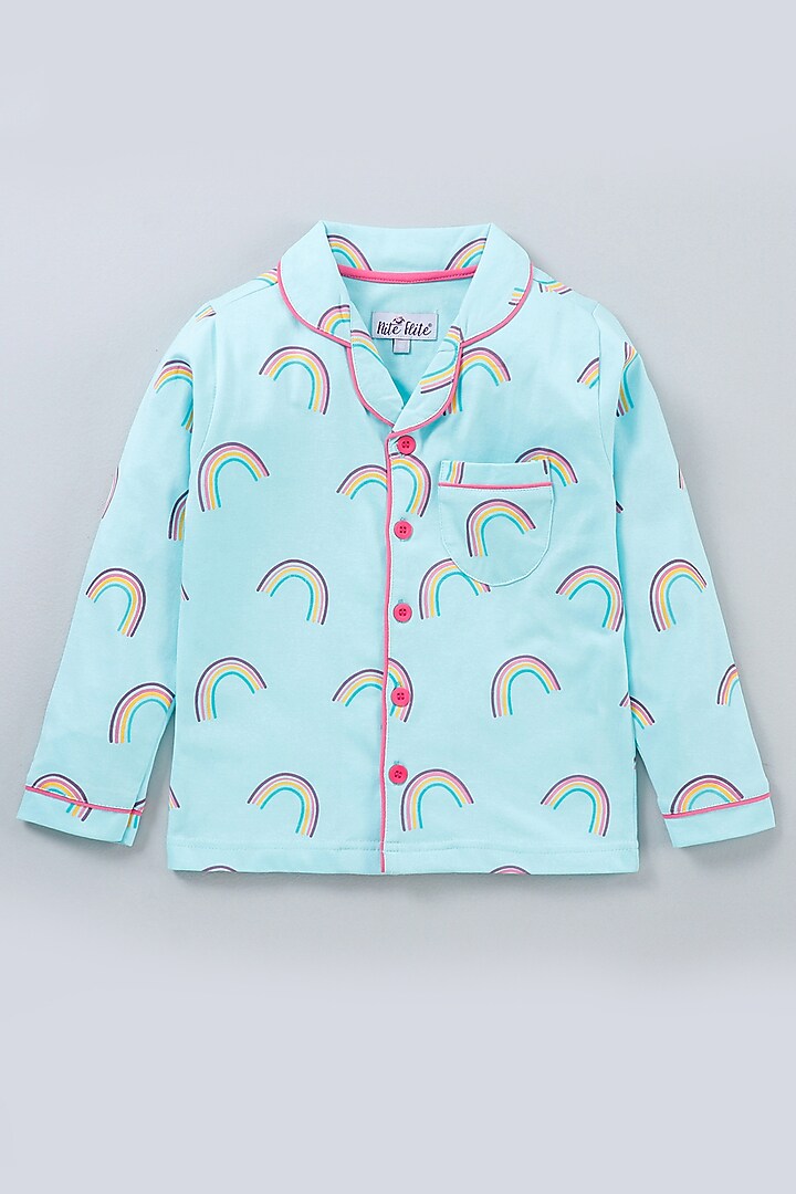 Mint Cotton Knit Printed Night Wear For Girls by Nite Flite at Pernia's Pop Up Shop