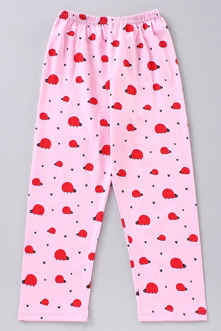 Light Pink Cotton Printed Night Wear For Girls by Nite Flite at Pernia's Pop Up Shop