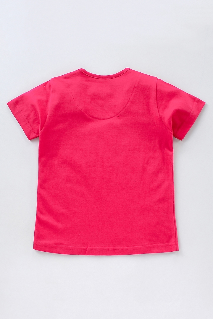 Pink Graphic Printed Night Wear For Girls by Nite Flite at Pernia's Pop Up Shop