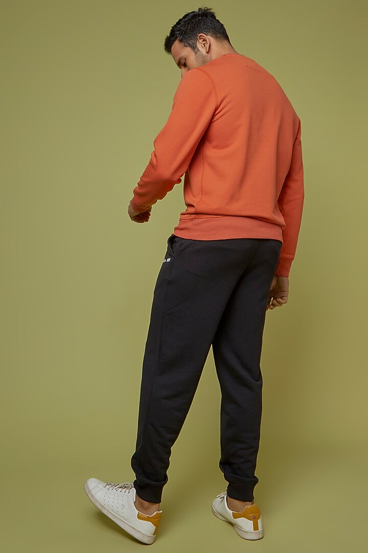 Terracotta Orange French Terry Sweatshirt by No Grey Area at Pernia's Pop Up Shop