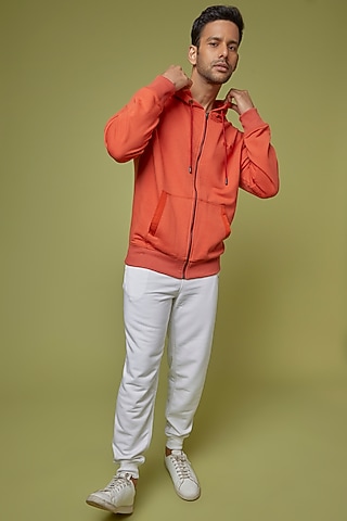 Terracotta French Terry Hoodie by No Grey Area
