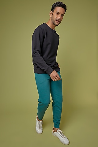 Black French Terry Sweatshirt by No Grey Area