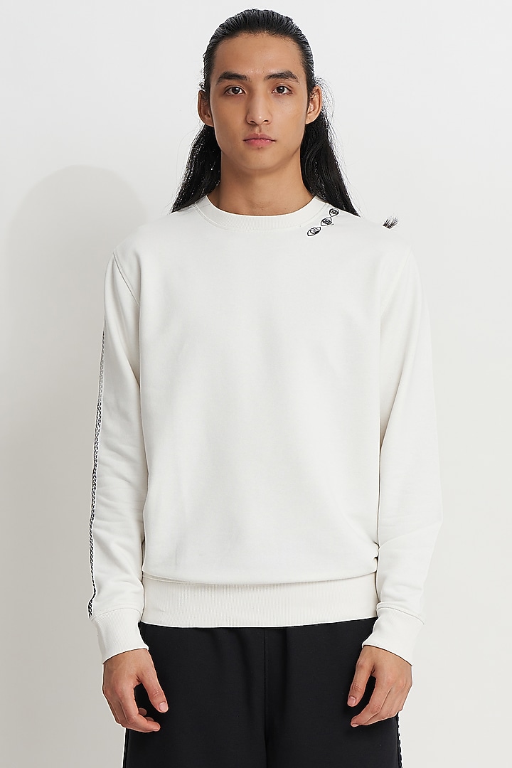 White French Terry Sweatshirt by No Grey Area at Pernia's Pop Up Shop