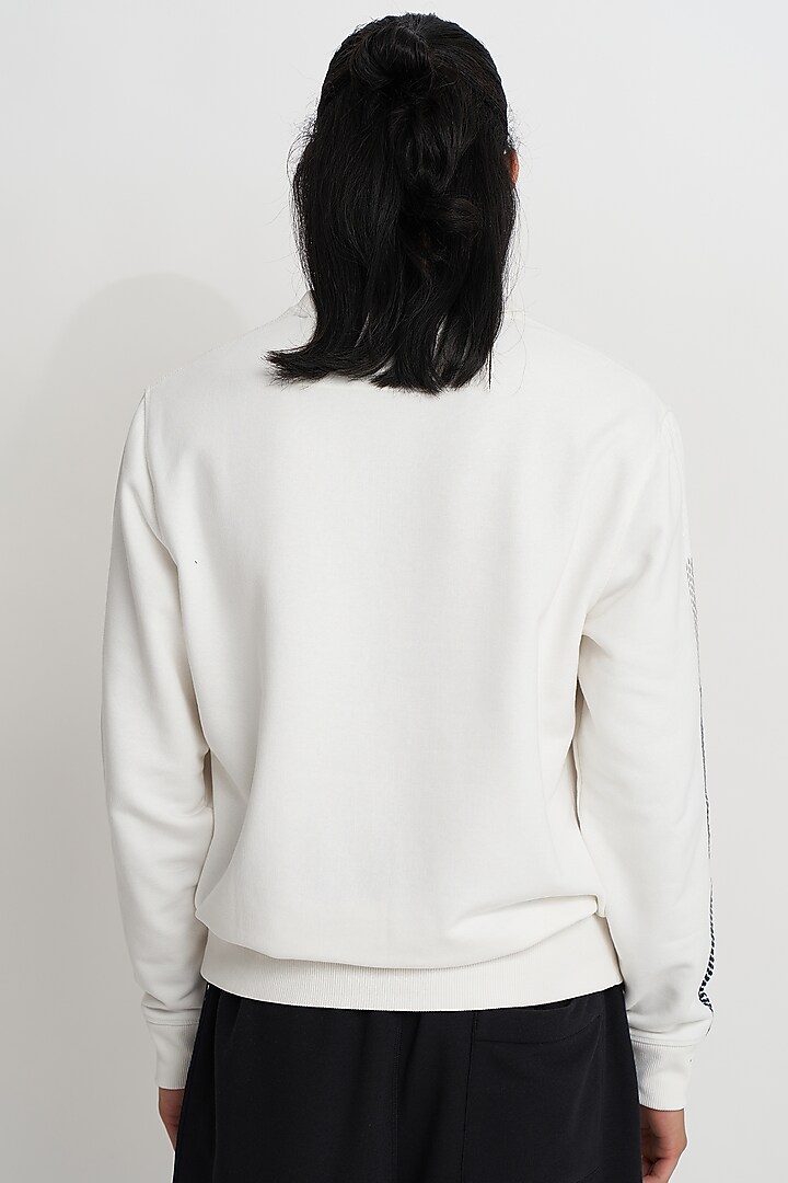 White French Terry Sweatshirt by No Grey Area at Pernia's Pop Up Shop