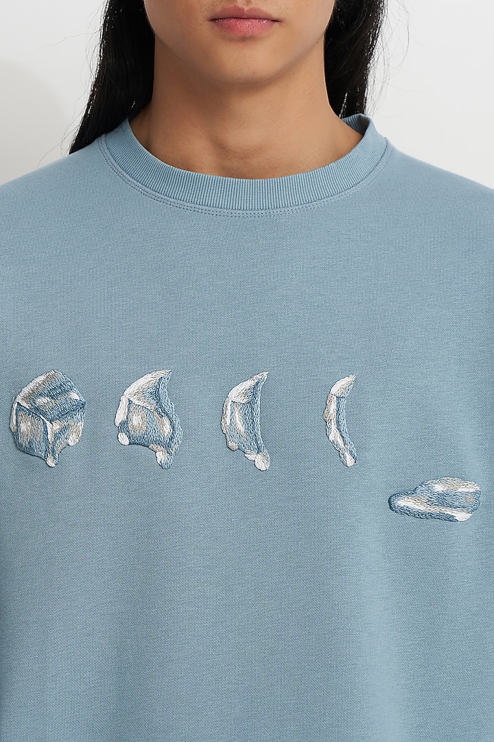 Slate French Terry Printed Sweatshirt by No Grey Area at Pernia's Pop Up Shop