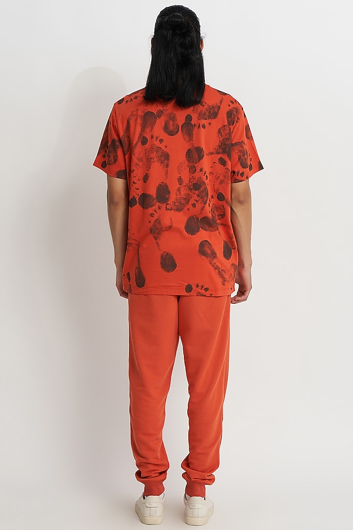 Terracotta Supema Cotton Printed T-shirt by No Grey Area at Pernia's Pop Up Shop