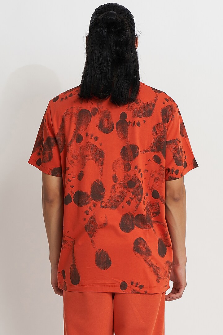 Terracotta Supema Cotton Printed T-shirt by No Grey Area at Pernia's Pop Up Shop